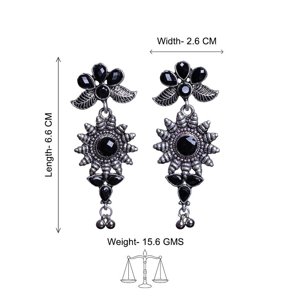 FloraSun dangler earrings (Black)
