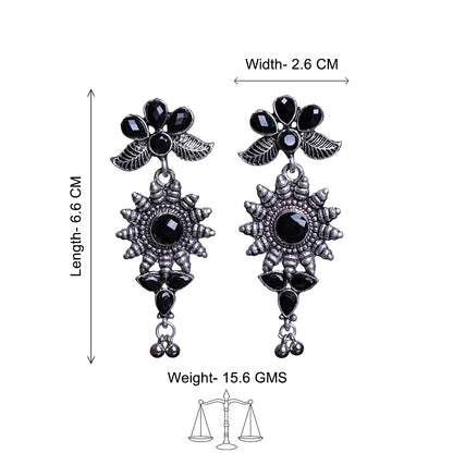 FloraSun dangler earrings (Black)