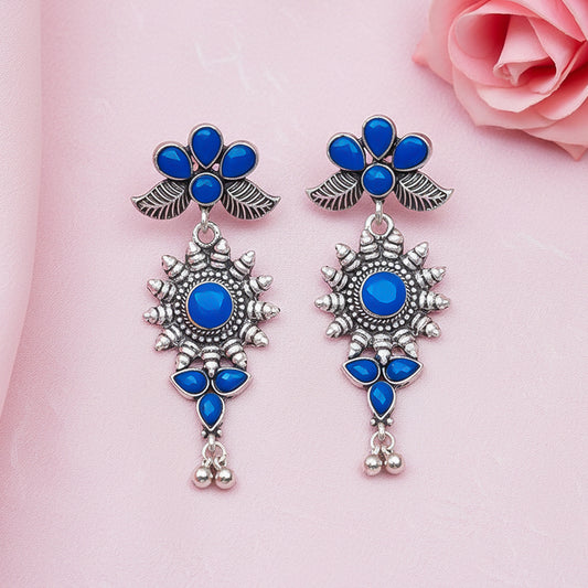 FloraSun dangler earrings (Blue)