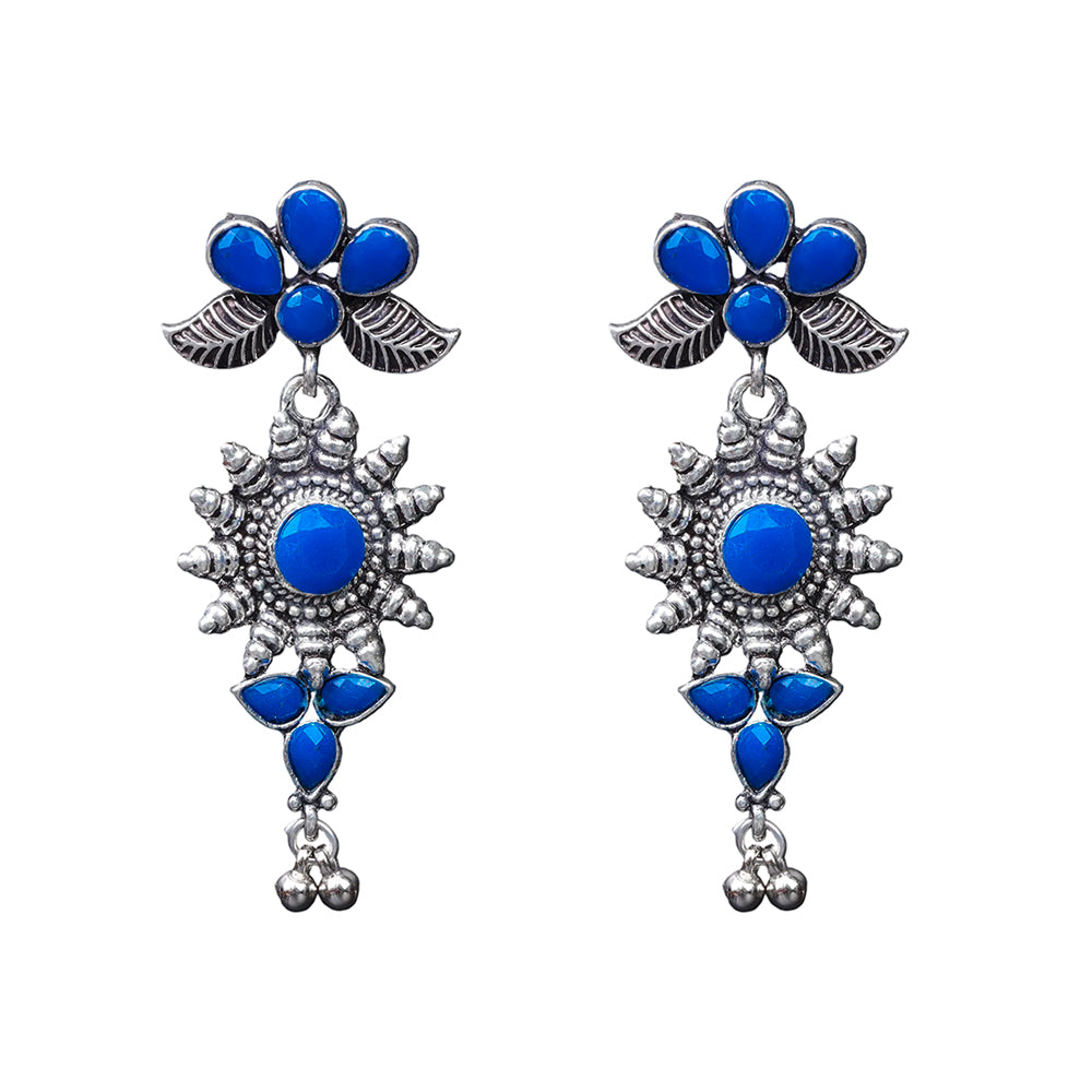 FloraSun dangler earrings (Blue)