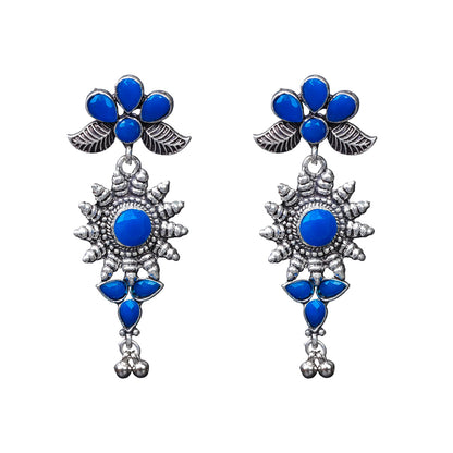 FloraSun dangler earrings (Blue)