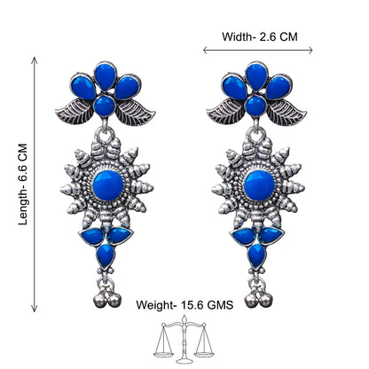 FloraSun dangler earrings (Blue)