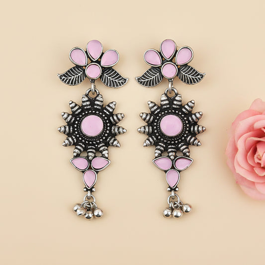 FloraSun dangler earrings (Baby Pink)