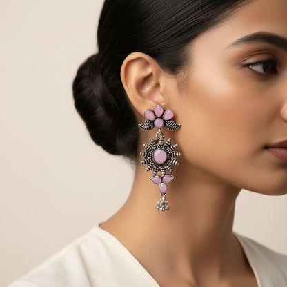 FloraSun dangler earrings (Baby Pink)