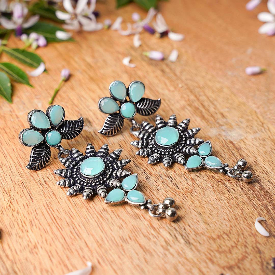 FloraSun dangler earrings (Mint)