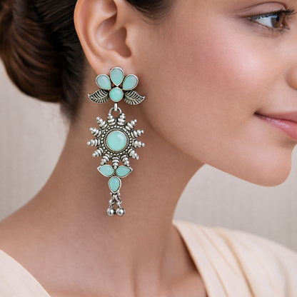 FloraSun dangler earrings (Mint)