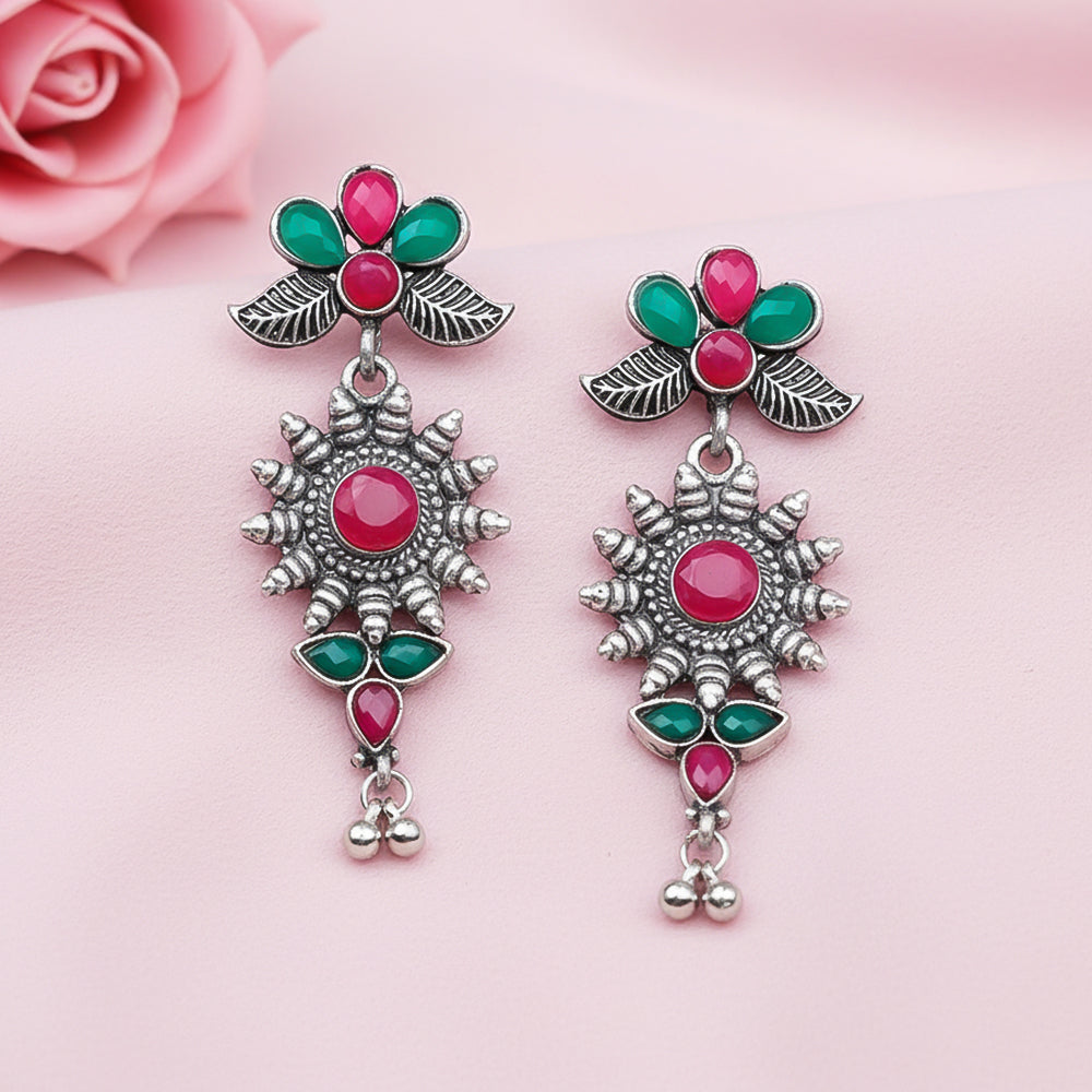 FloraSun dangler earrings (Multicolored)