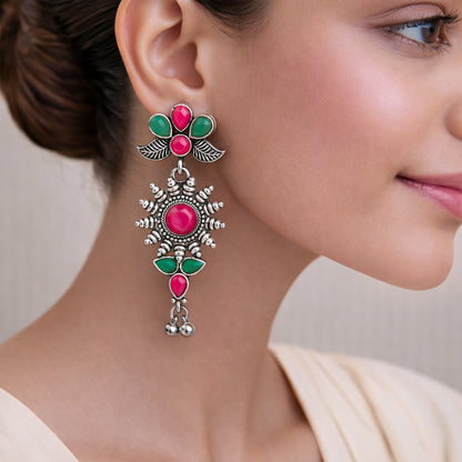 FloraSun dangler earrings (Multicolored)