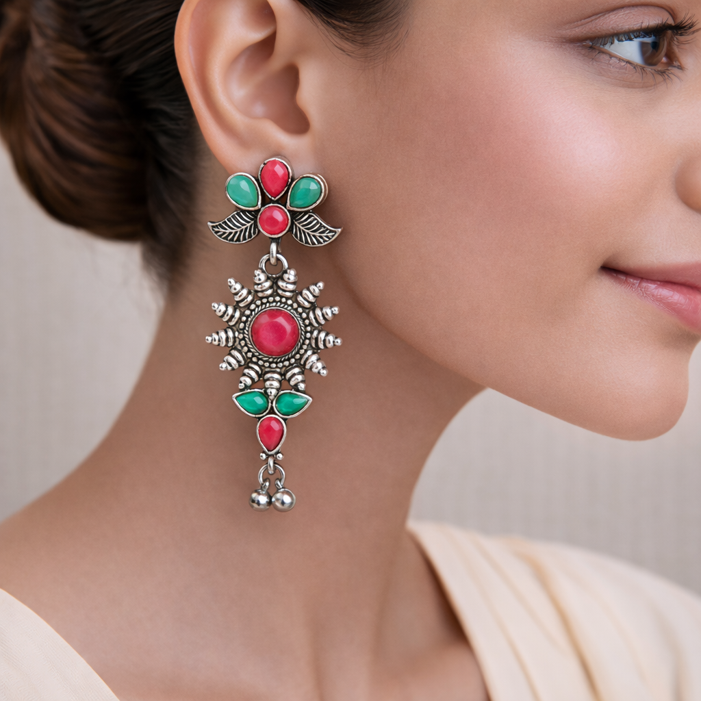 FloraSun dangler earrings (Multicolored)