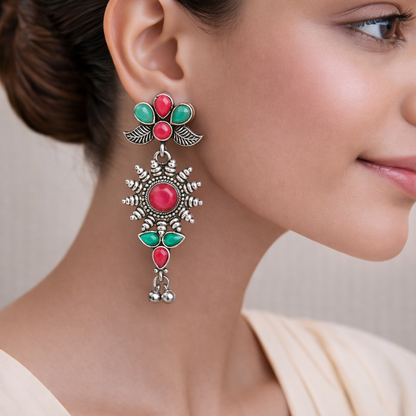 FloraSun dangler earrings (Multicolored)