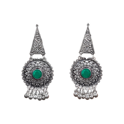 Shine Fine Dangler Earrings (Green)