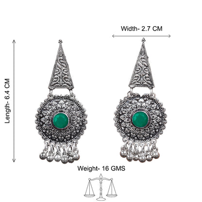 Shine Fine Dangler Earrings (Green)