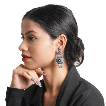 Shine Fine Dangler Earrings (Black)