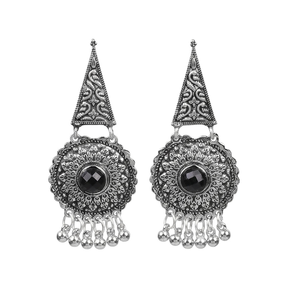 Shine Fine Dangler Earrings (Black)