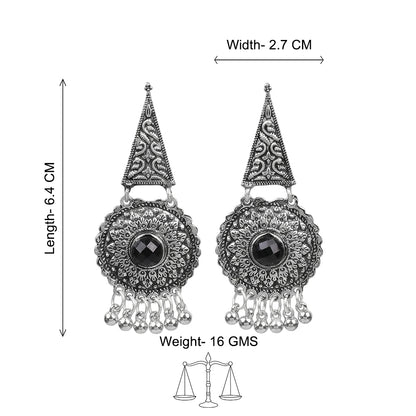 Shine Fine Dangler Earrings (Black)