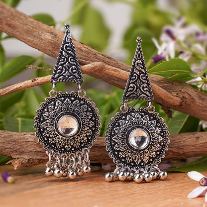 Shine Fine Dangler Earrings (White)