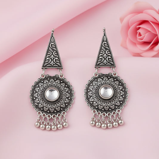 Shine Fine Dangler Earrings (White)