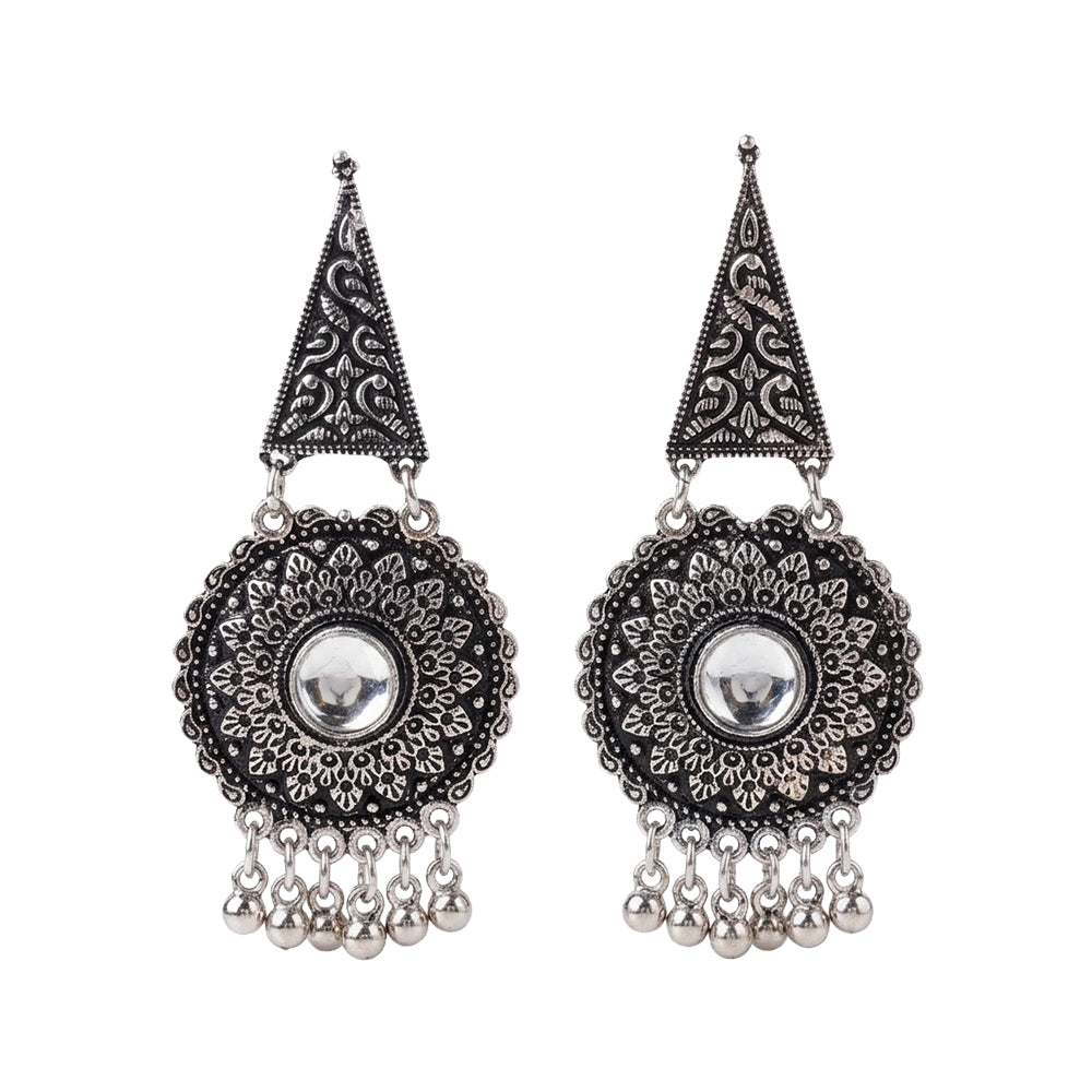 Shine Fine Dangler Earrings (White)