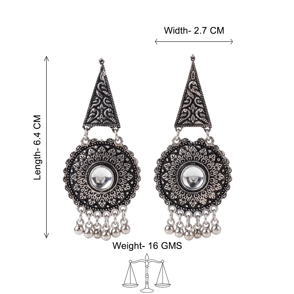 Shine Fine Dangler Earrings (White)