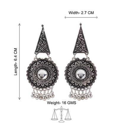 Shine Fine Dangler Earrings (White)