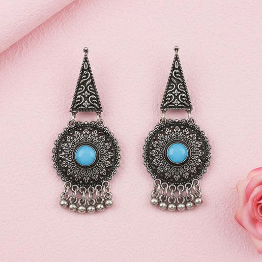 Shine Fine Dangler Earrings (Sky Blue)