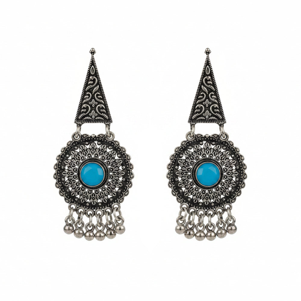 Shine Fine Dangler Earrings (Sky Blue)