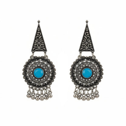 Shine Fine Dangler Earrings (Sky Blue)