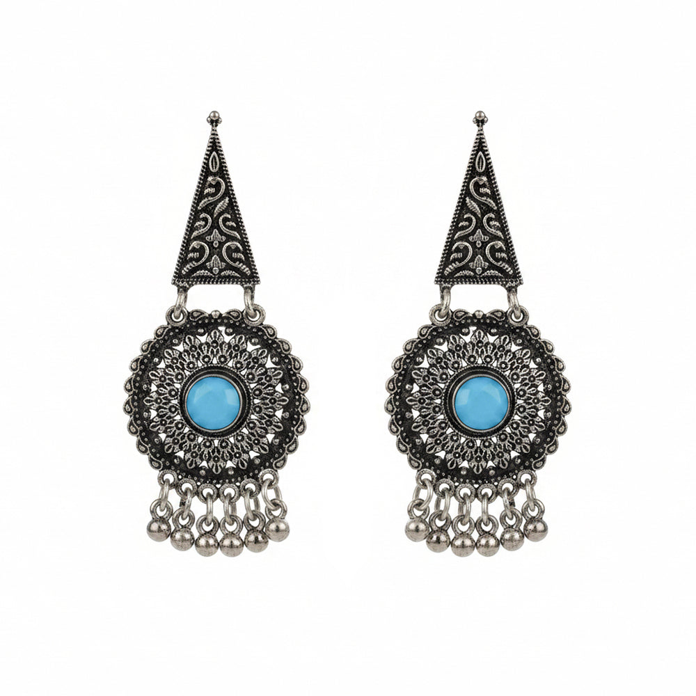 Shine Fine Dangler Earrings (Sky Blue)