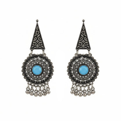 Shine Fine Dangler Earrings (Sky Blue)