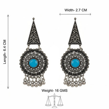 Shine Fine Dangler Earrings (Sky Blue)