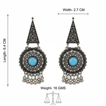 Shine Fine Dangler Earrings (Sky Blue)