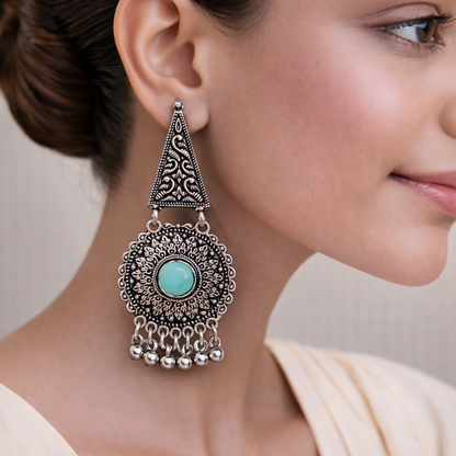 Shine Fine Dangler Earrings (Mint)