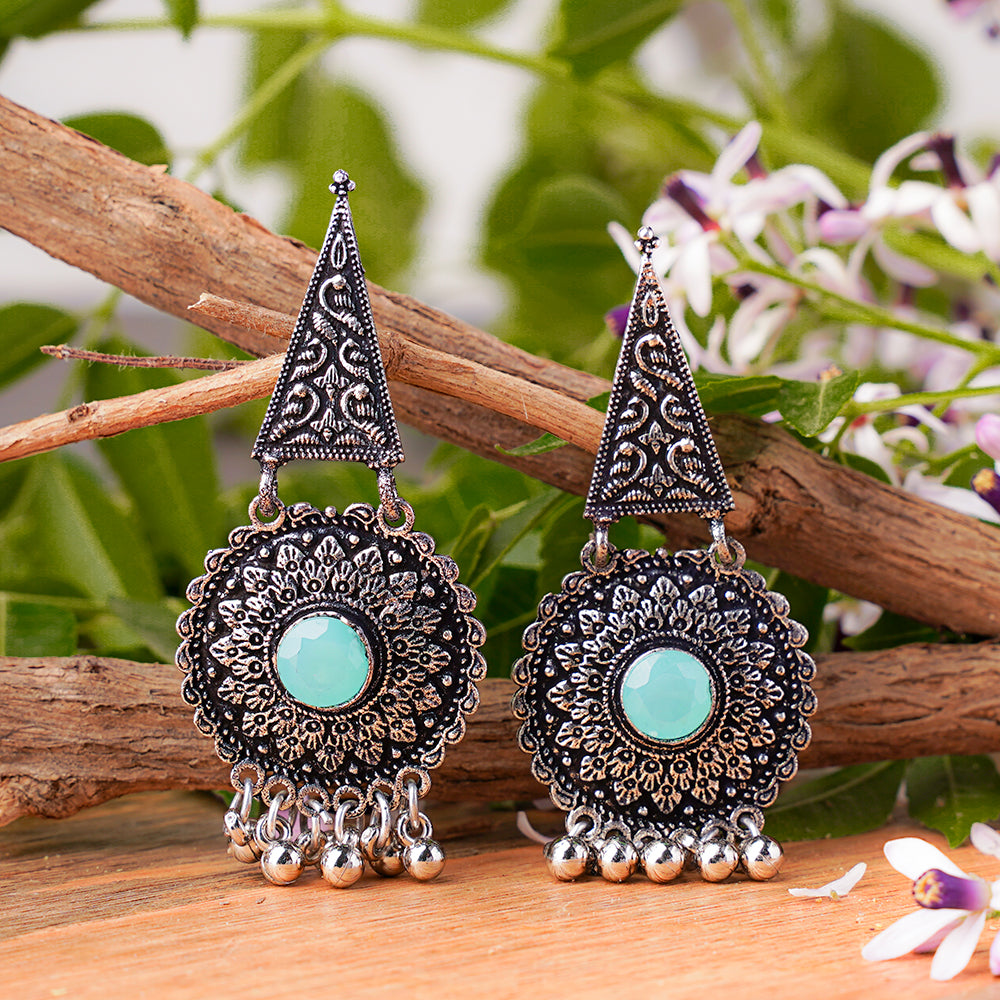 Shine Fine Dangler Earrings (Mint)