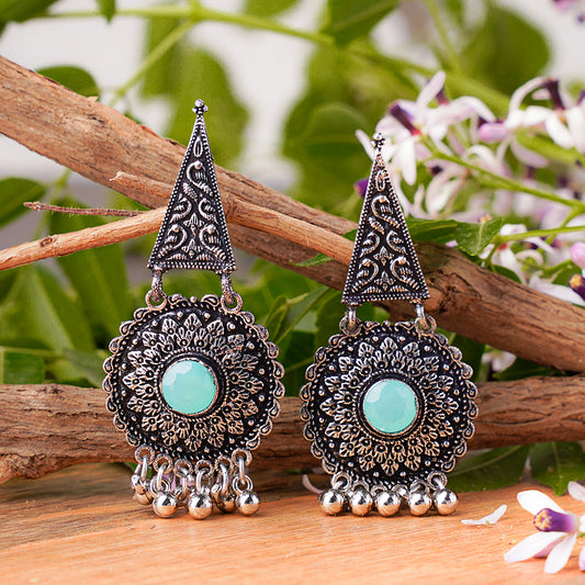 Shine Fine Dangler Earrings (Mint)