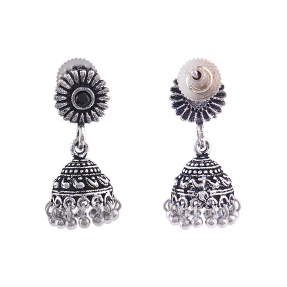 Garden gorgeousness Jhumki arrings (Black)