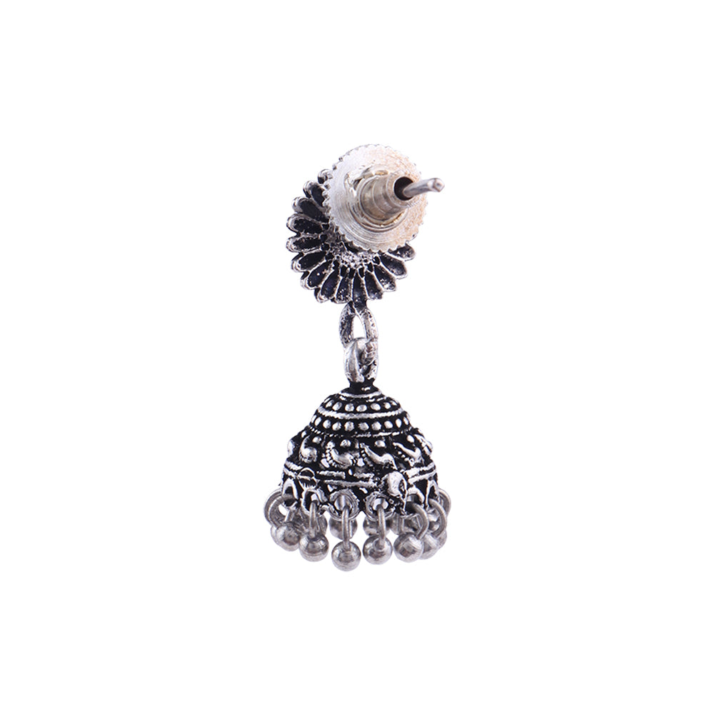 Garden gorgeousness Jhumki arrings (Black)