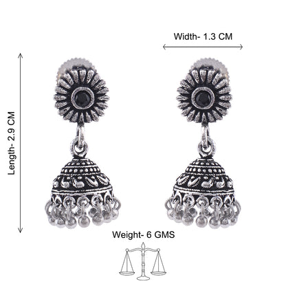 Garden gorgeousness Jhumki arrings (Black)