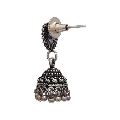 Garden gorgeousness Jhumki arrings (Blue)