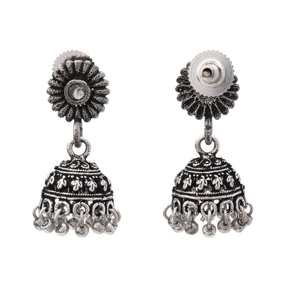 Garden gorgeousness Jhumki arrings (White)