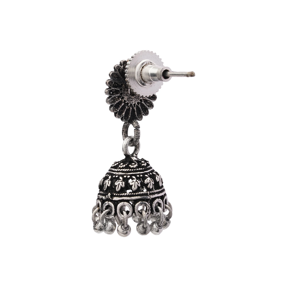 Garden gorgeousness Jhumki arrings (White)