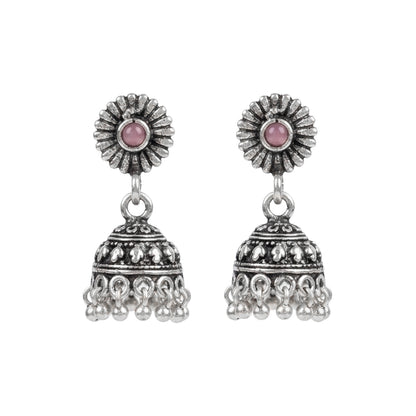 Garden gorgeousness Jhumki arrings (Baby Pink)