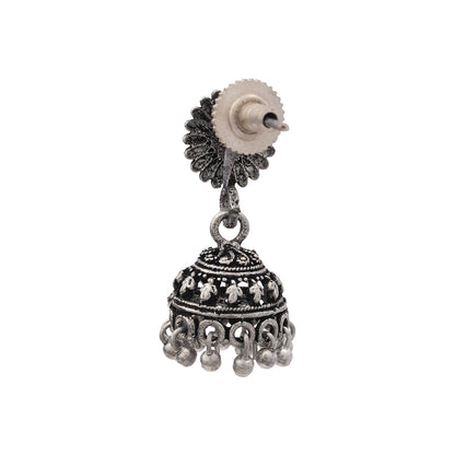 Garden gorgeousness Jhumki arrings (Dark Maroon)