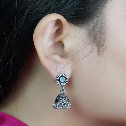 Garden gorgeousness Jhumki arrings (Mint)