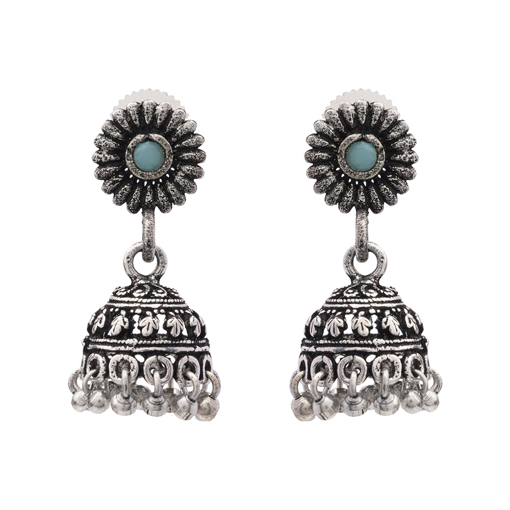 Garden gorgeousness Jhumki arrings (Mint)