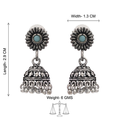 Garden gorgeousness Jhumki arrings (Mint)