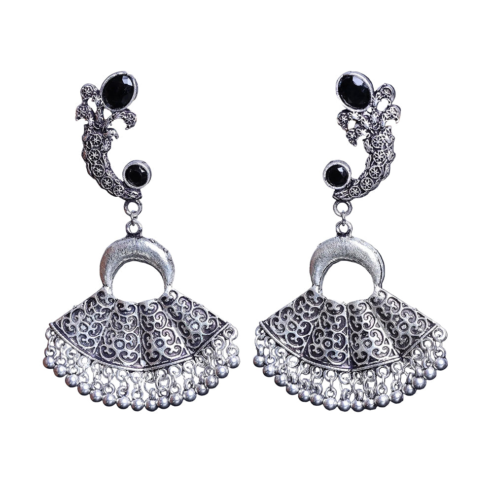 Statement Oxidised Dangler Earrings