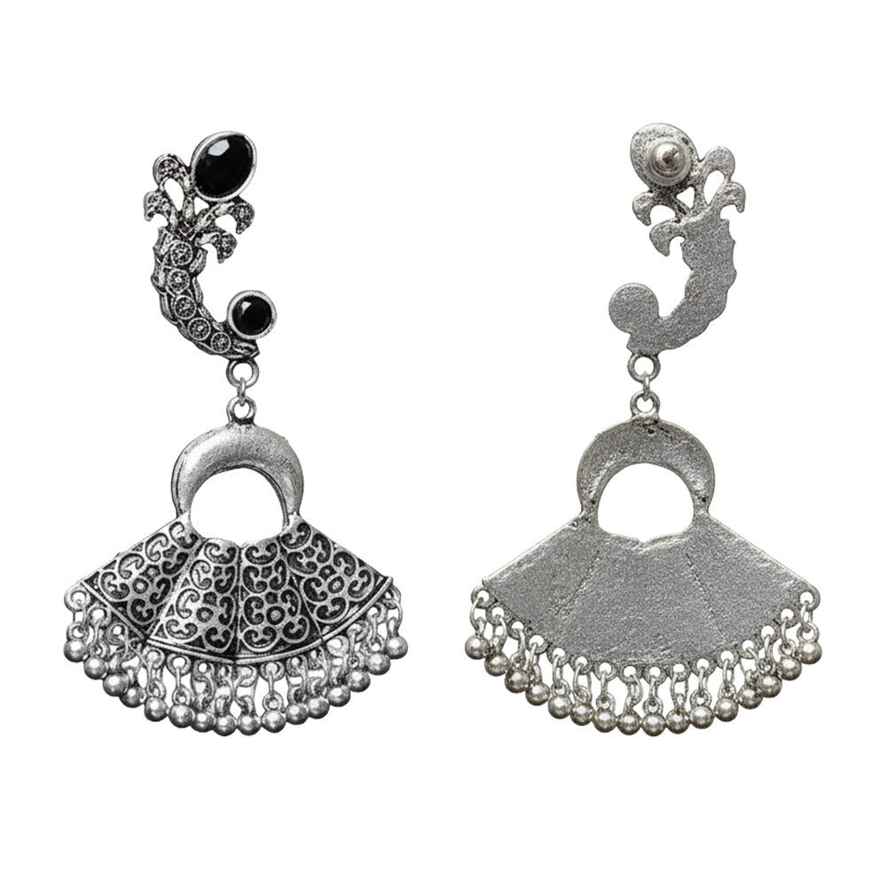 Statement Oxidised Dangler Earrings