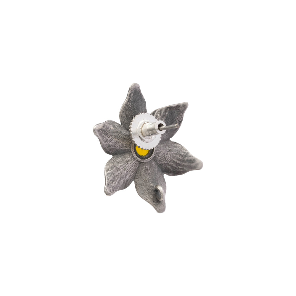 Minima-lily stud earrings (Yellow)