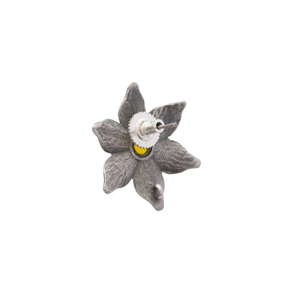 Minima-lily stud earrings (Yellow)
