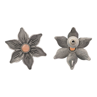 Minima-lily stud earrings (Light Orange)